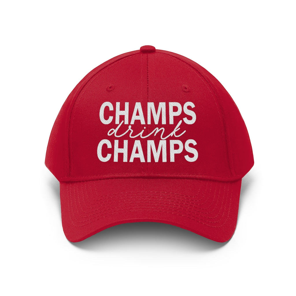 Champs Drink Champs Unisex Twill Hat True Red One Size