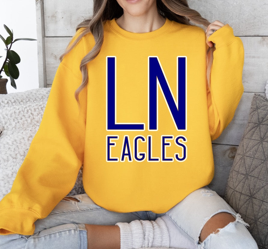 LN Eagles white - Crewneck Sweatshirt