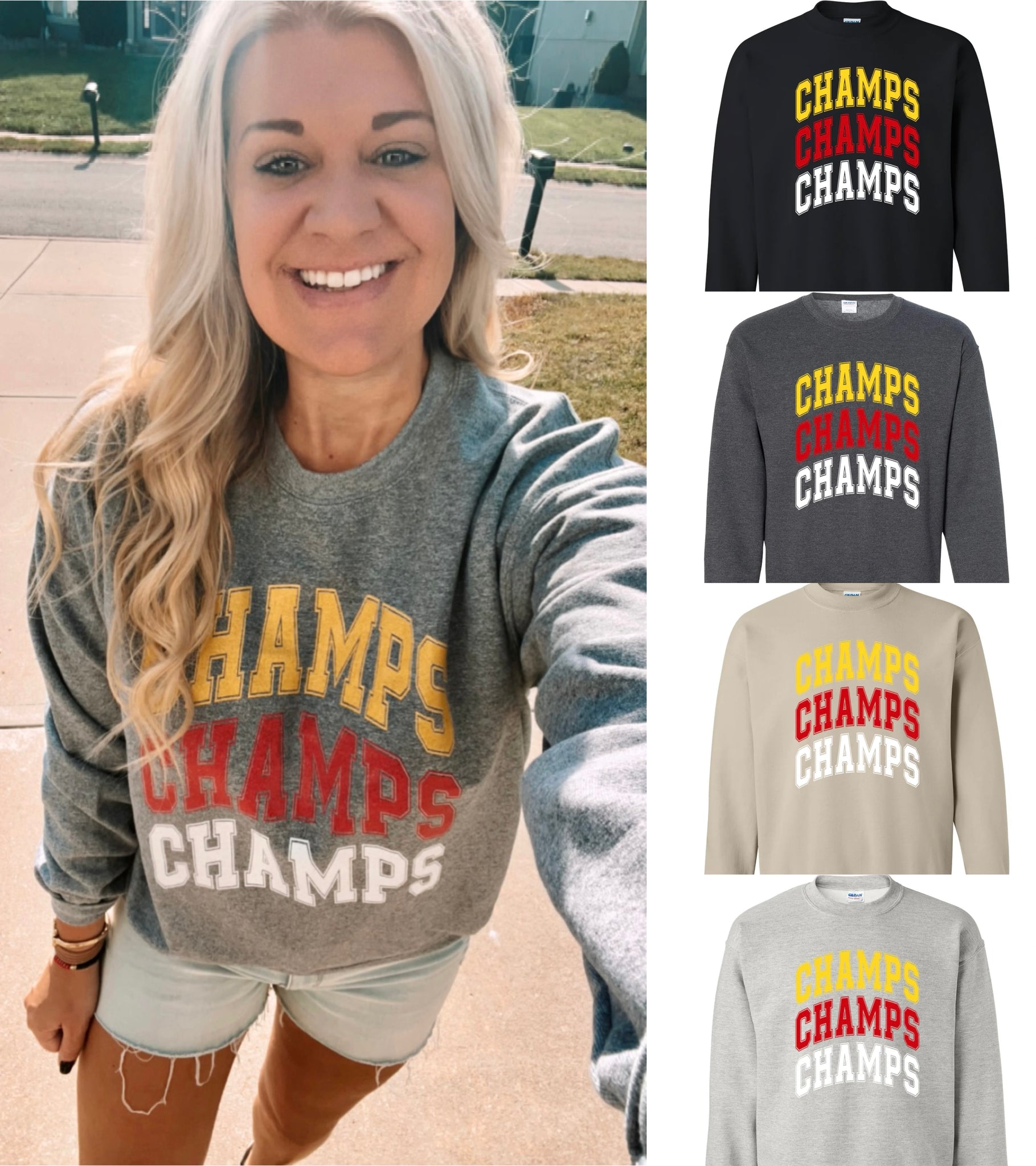 3 Time Champs - Crewneck Sweatshirt