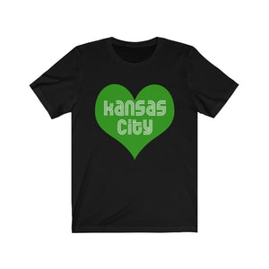 Kansas City Heart Green - Unisex Jersey Short Sleeve Tee