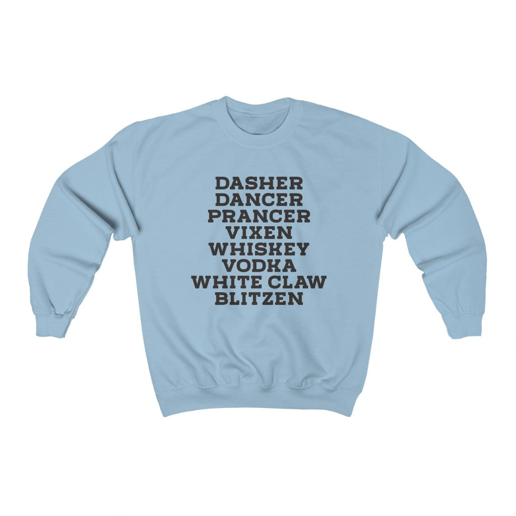 Dasher Dancer..White Claw - Unisex Heavy Blend™ Crewneck Sweatshirt