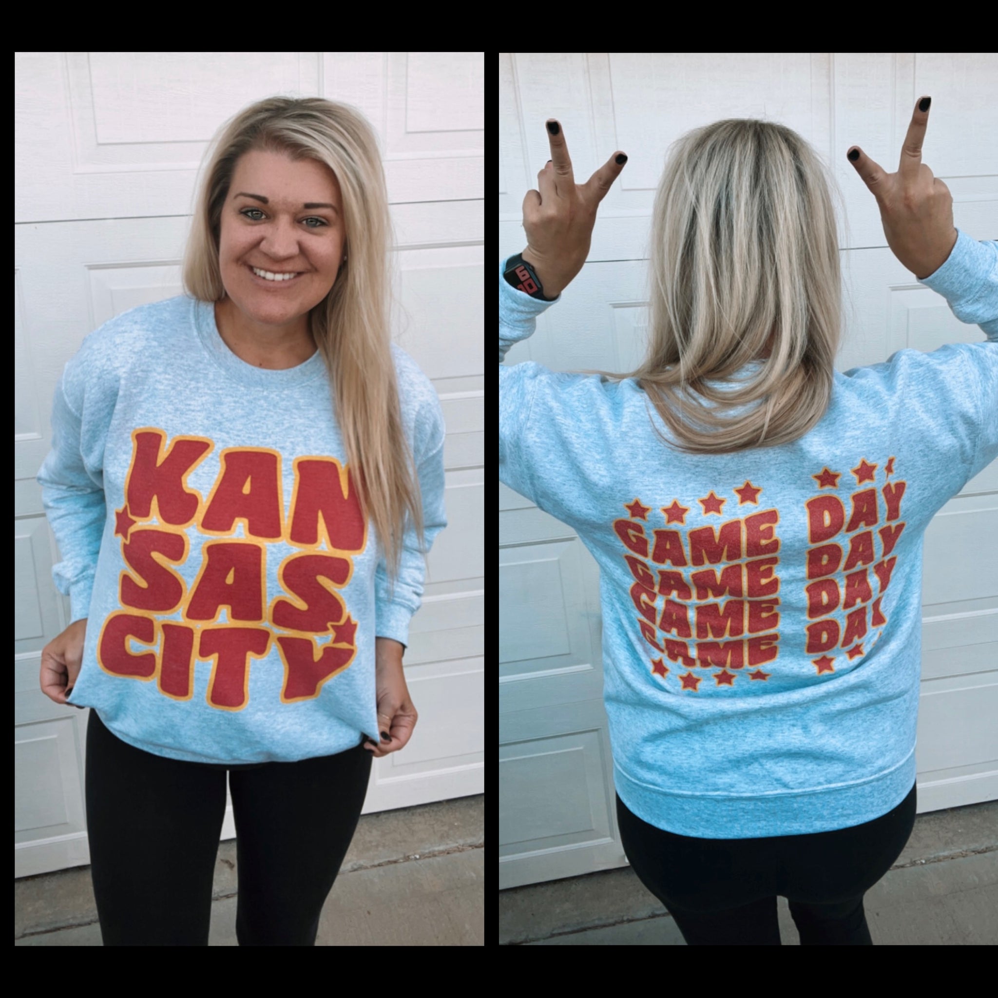 Game Day Front/Back - Unisex Heavy Blend™ Crewneck Sweatshirt