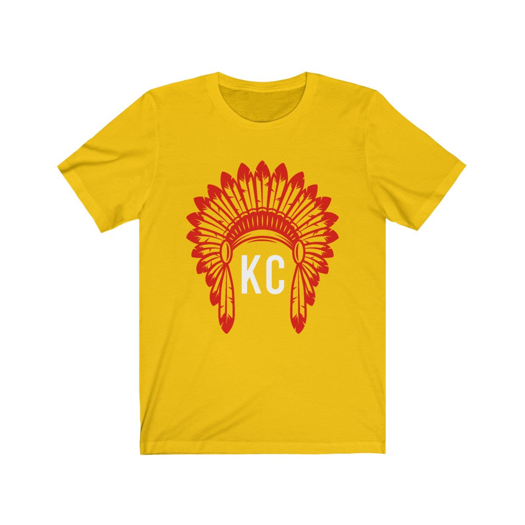 Red Headdress KC - Unisex Jersey Short Sleeve Tee