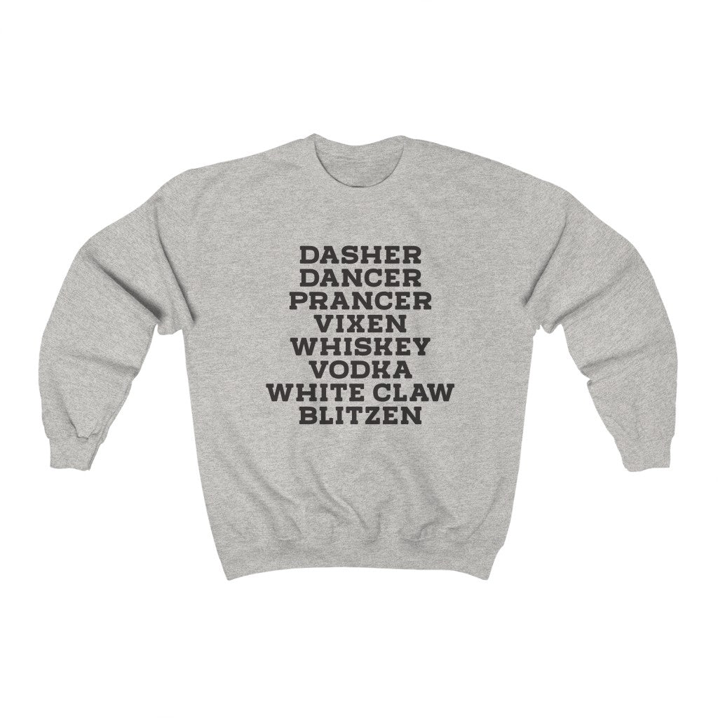 Dasher Dancer..White Claw - Unisex Heavy Blend™ Crewneck Sweatshirt