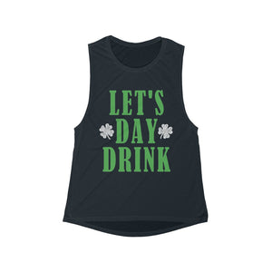 Let's Day Drink - Women's Flowy Scoop Muscle Tank