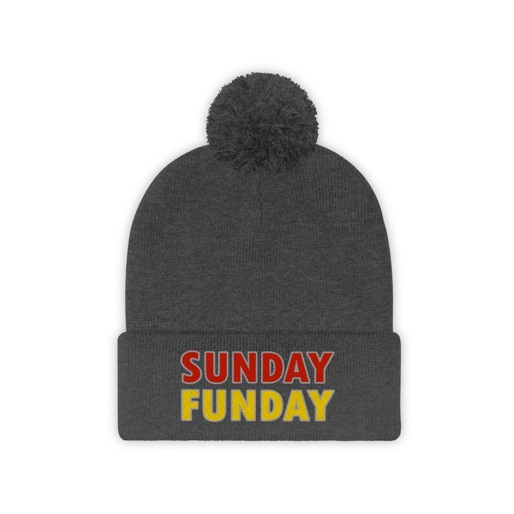 SUNDAY FUNDAY - Pom Pom Beanie