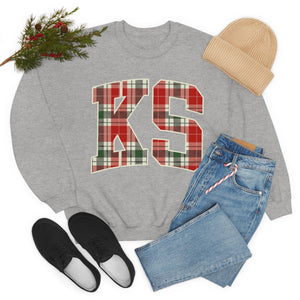 KS Christmas Plaid -Unisex Heavy Blend™ Crewneck Sweatshirt