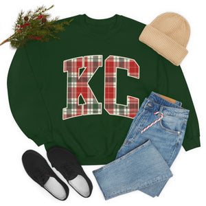 KC Christmas Plaid - Unisex Heavy Blend™ Crewneck Sweatshirt