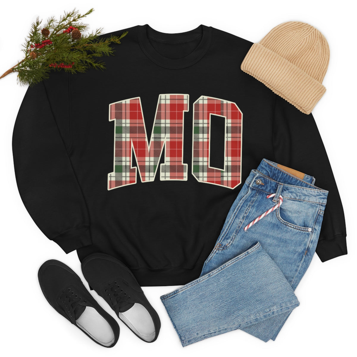 MO Christmas Plaid - Unisex Heavy Blend™ Crewneck Sweatshirt