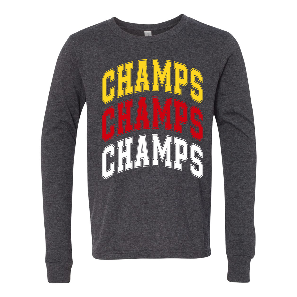 3 Time Champs -  Youth Jersey Long Sleeve Tee