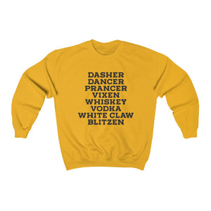 Dasher Dancer..White Claw - Unisex Heavy Blend™ Crewneck Sweatshirt