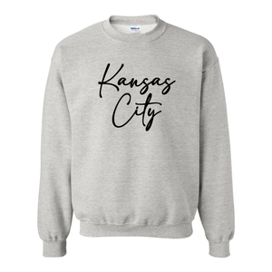 Everyday Kansas City Black Font- Crewneck