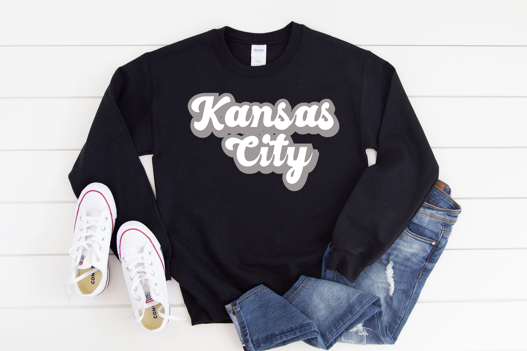 Kansas City Retro - Unisex Heavy Blend™ Crewneck Sweatshirt