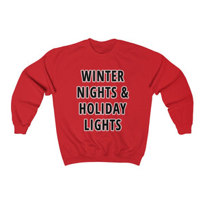 Winter Nights & Holiday Lights - Unisex Heavy Blend™ Crewneck Sweatshirt