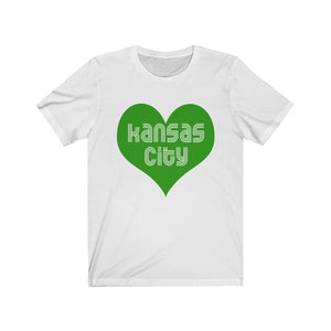 Kansas City Heart Green - Unisex Jersey Short Sleeve Tee