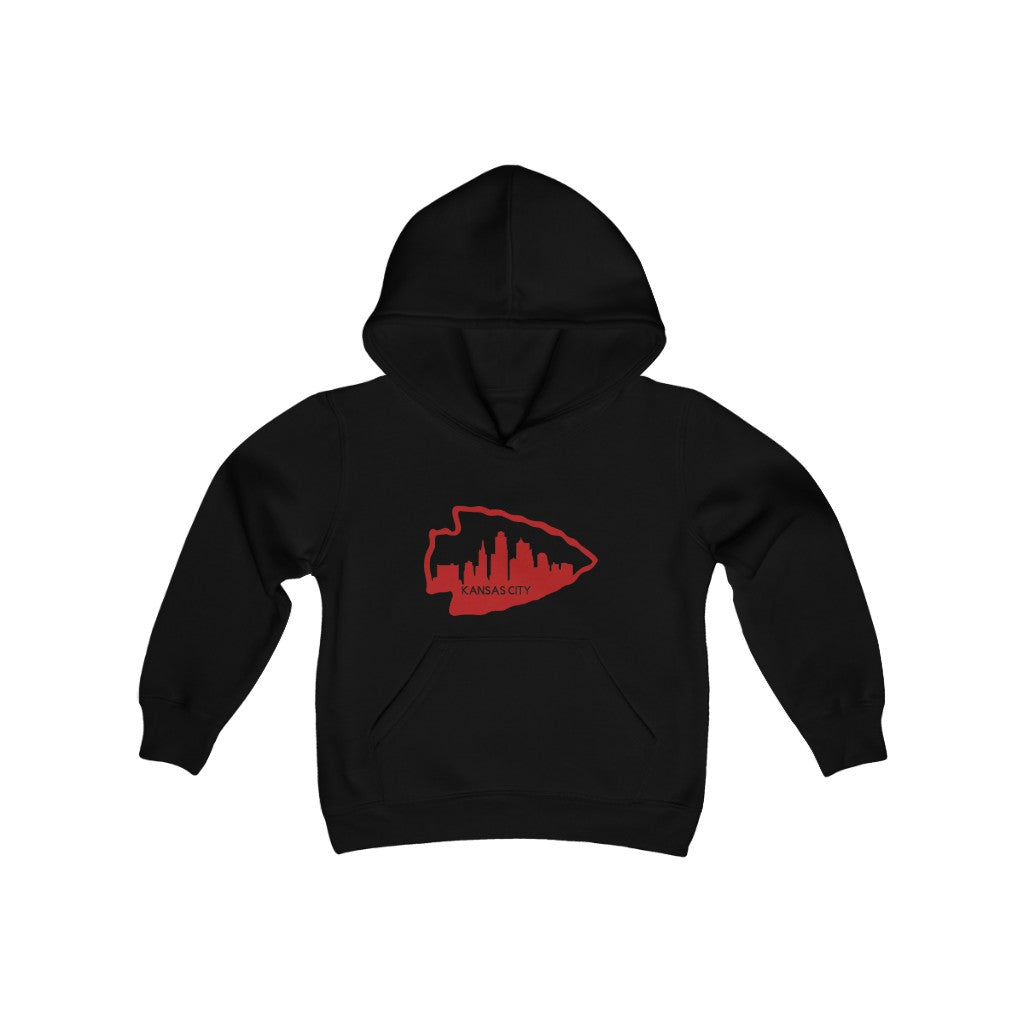 KC Skyline - Youth Heavy Blend Hooded Sweatshirt