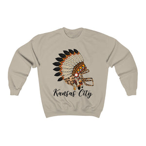 Headdress Leopard Helmet - S-5XL - Unisex Heavy Blend™ Crewneck Sweatshirt