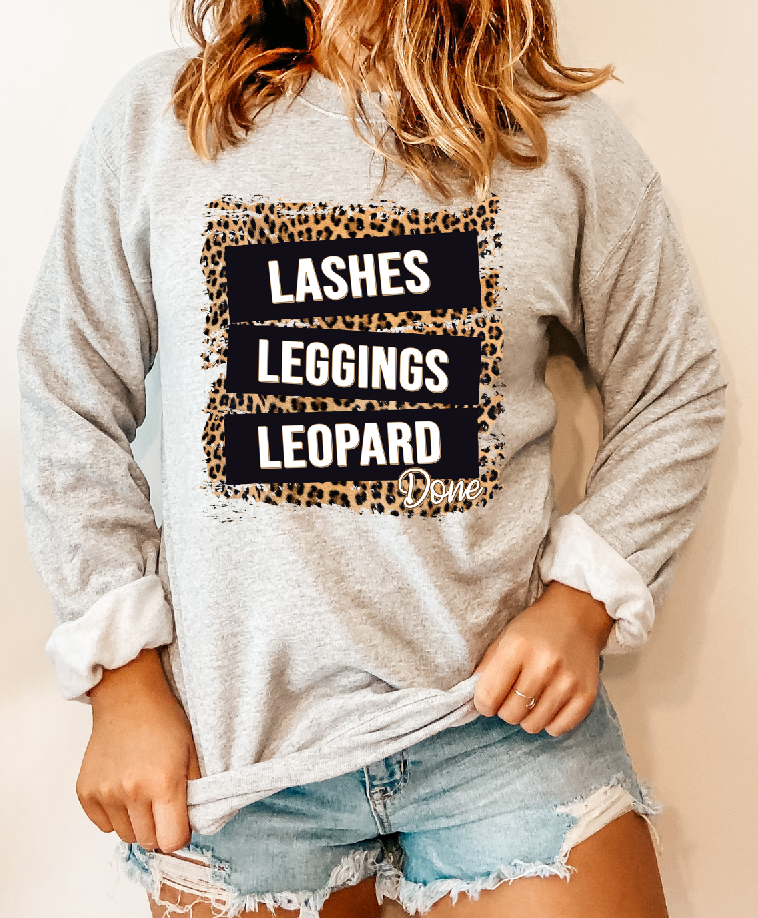 Lashes Leggings Leopard - Unisex Heavy Blend™ Crewneck Sweatshirt