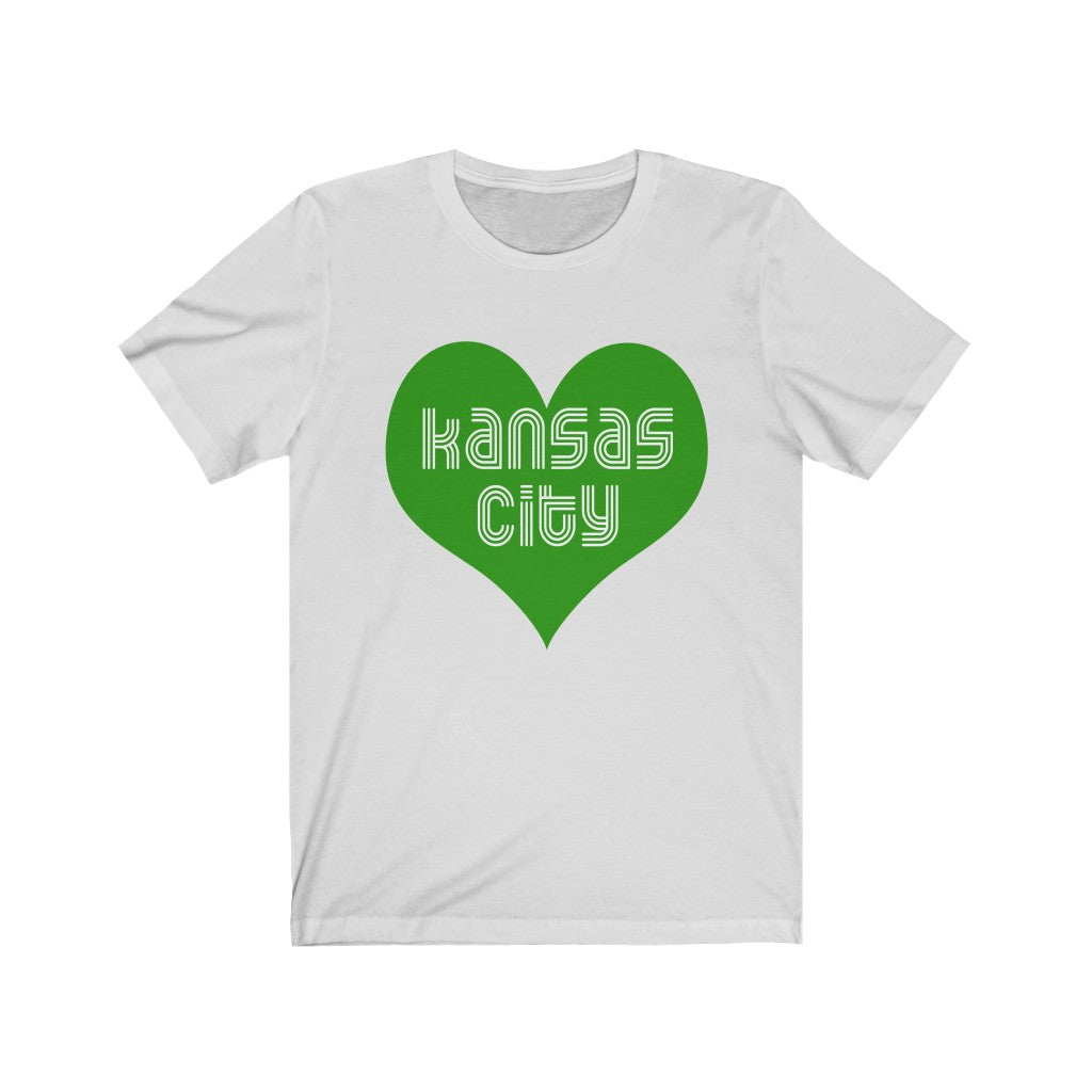 Kansas City Heart Green - Unisex Jersey Short Sleeve Tee