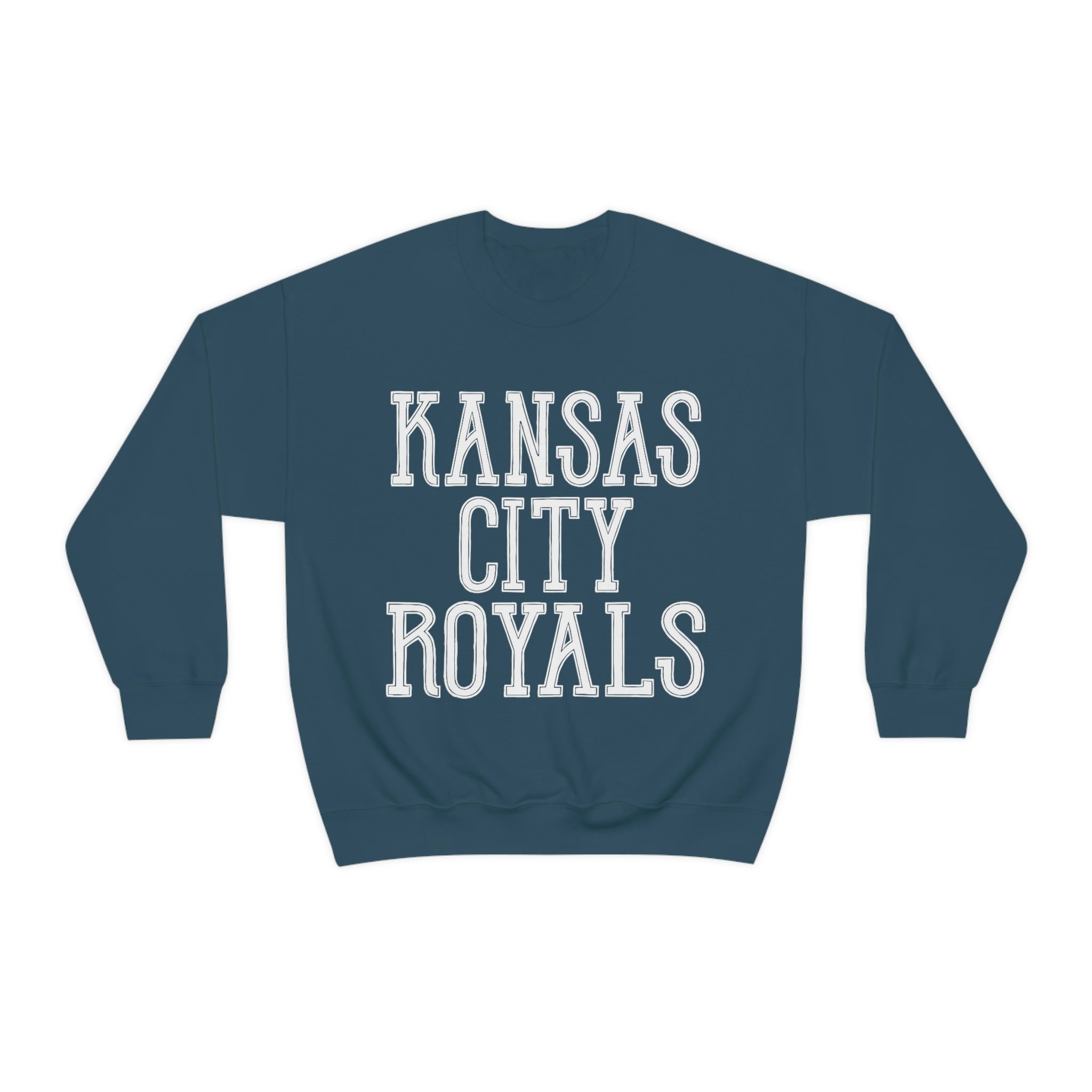 Printify Kansas City Royals - Unisex Heavy Blend Crewneck Sweatshirt M / Indigo Blue