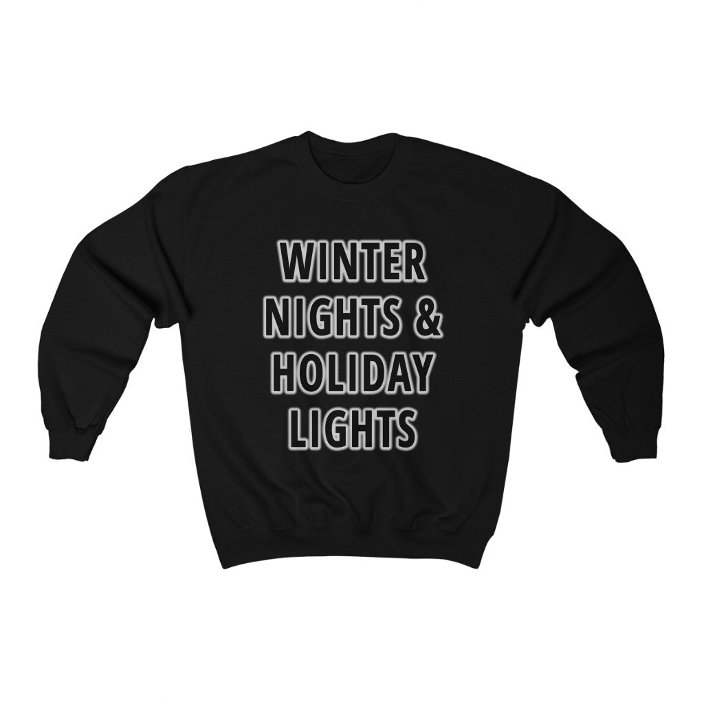 Winter Nights & Holiday Lights - Unisex Heavy Blend™ Crewneck Sweatshirt