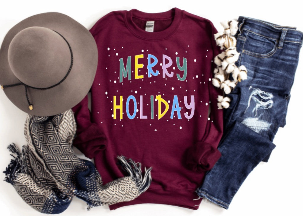 Merry Holiday - Unisex Heavy Blend™ Crewneck Sweatshirt