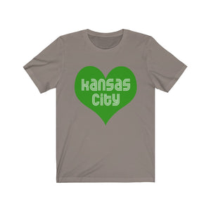 Kansas City Heart Green - Unisex Jersey Short Sleeve Tee