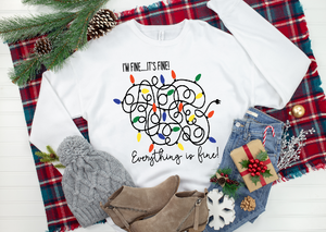 I'm Fine Its Fine - Christmas - Unisex Heavy Blend™ Crewneck Sweatshirt