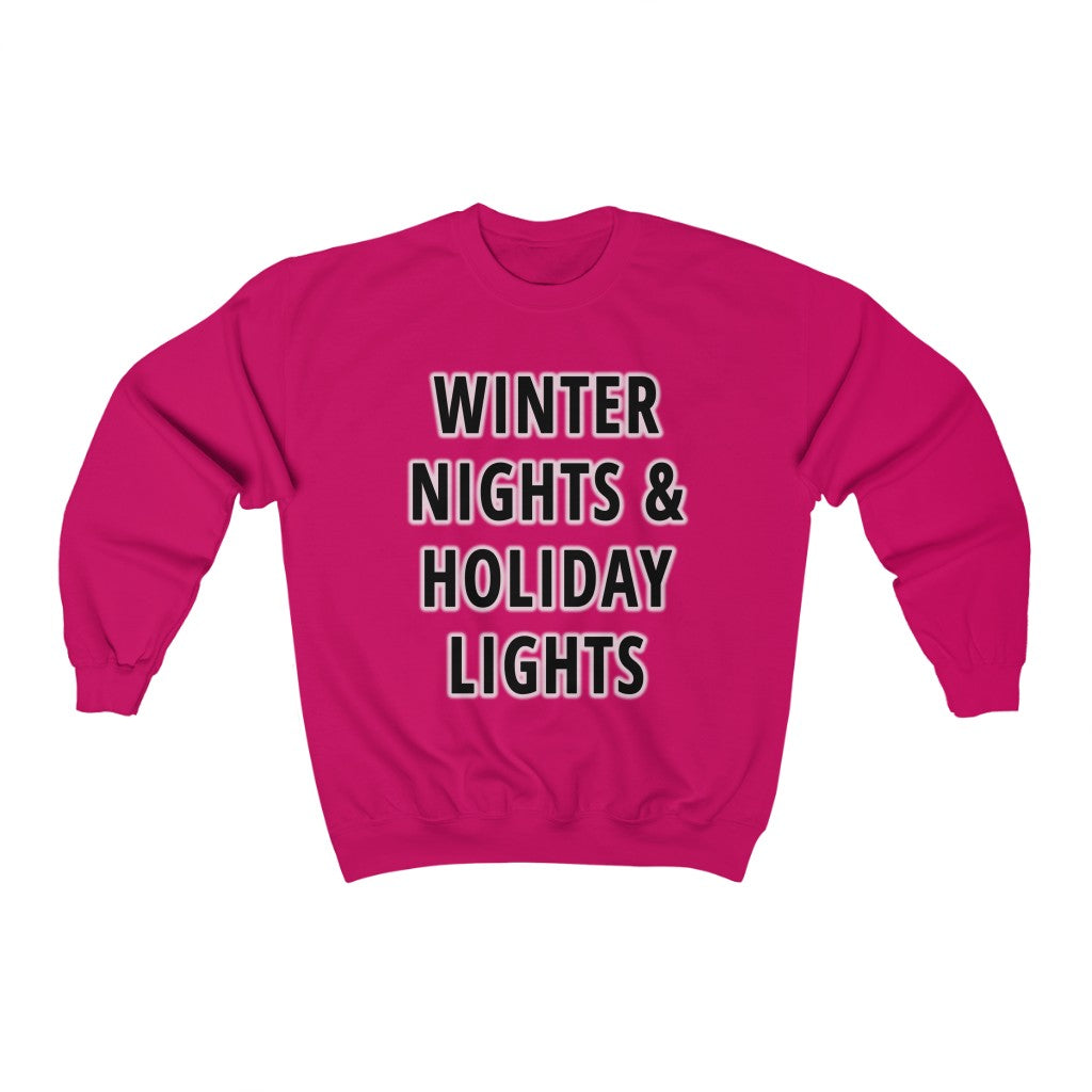 Winter Nights & Holiday Lights - Unisex Heavy Blend™ Crewneck Sweatshirt