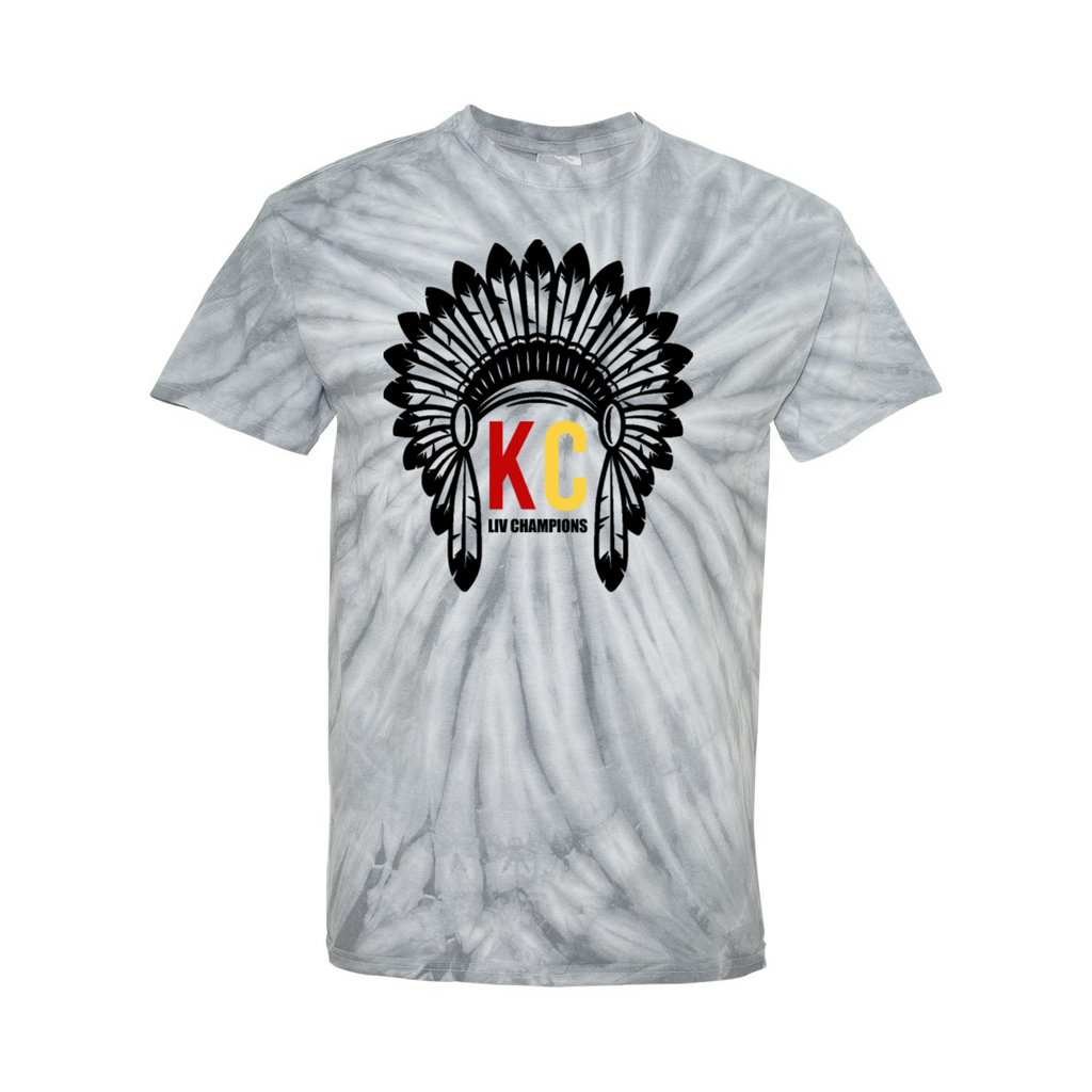 KC Headdress Gray Tie-Dye T-Shirt