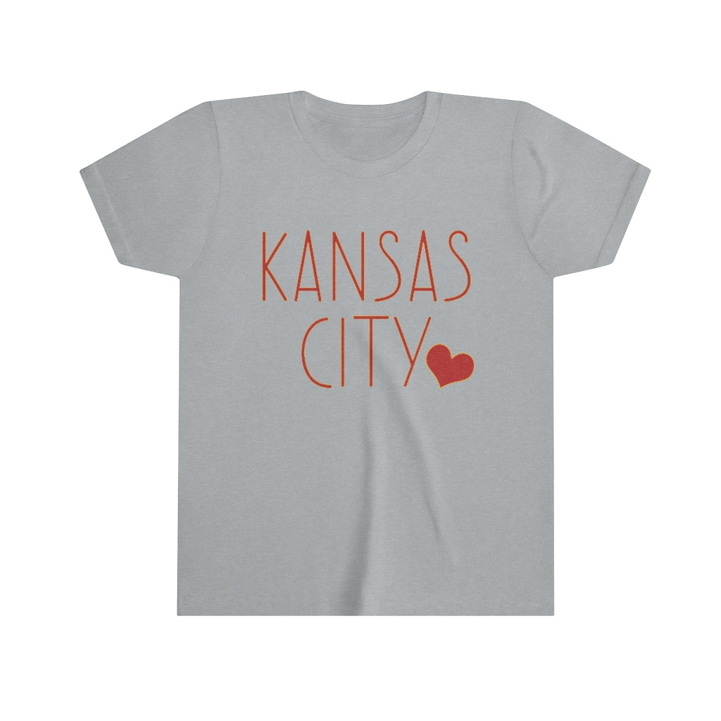 Kansas City Heart - Youth S-XL -Short Sleeve Tee