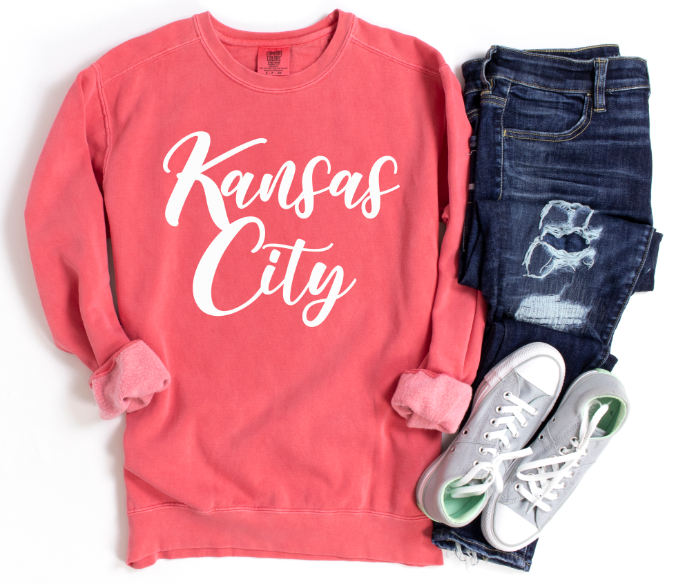 Kansas City -Comfort Colors Garment-Dyed Crew