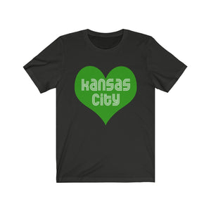 Kansas City Heart Green - Unisex Jersey Short Sleeve Tee