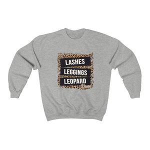 Lashes Leggings Leopard - Unisex Heavy Blend™ Crewneck Sweatshirt