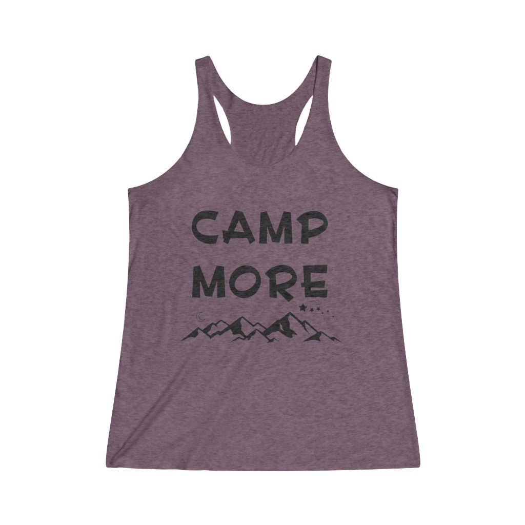 Camp More - Women's Tri-Blend Racerback Tank