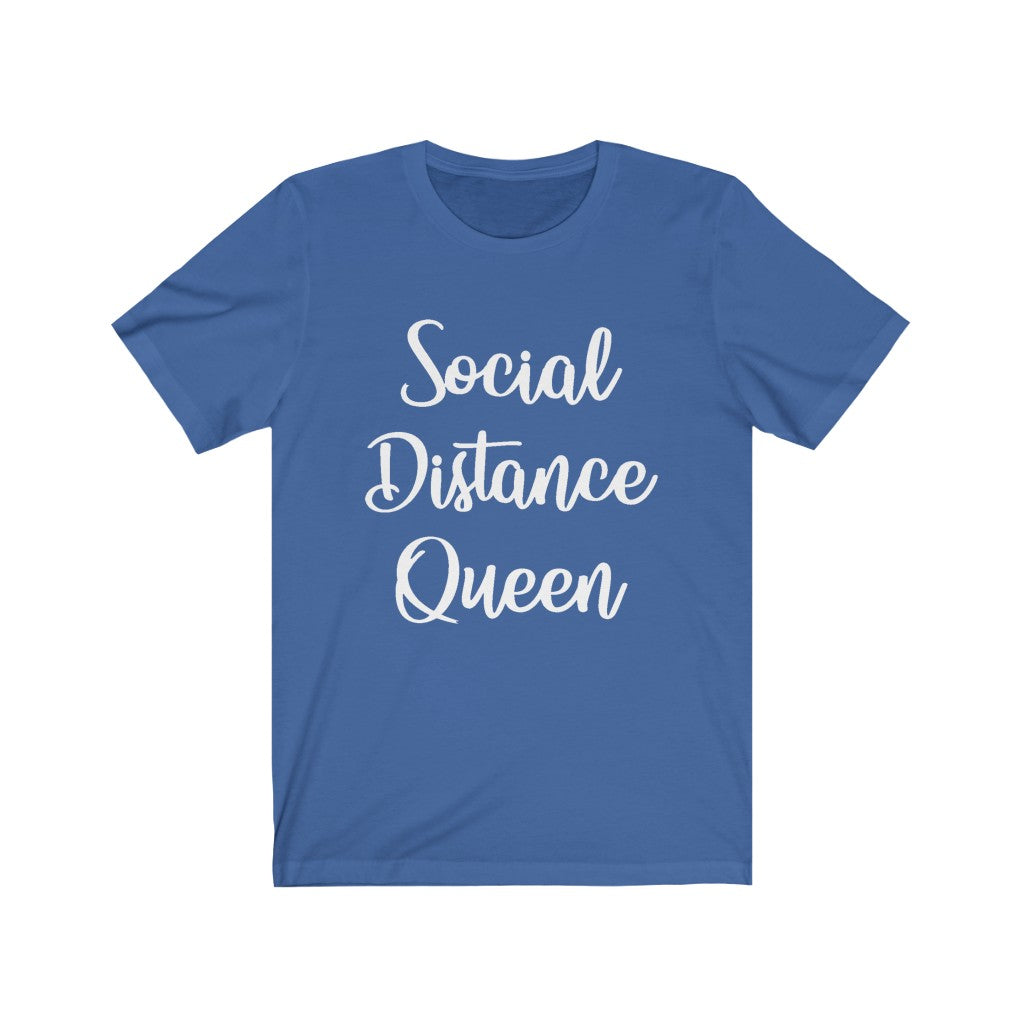 Social Distance Queen-White - Unisex Jersey Short Sleeve Tee