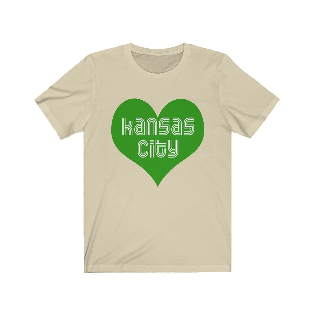 Kansas City Heart Green - Unisex Jersey Short Sleeve Tee