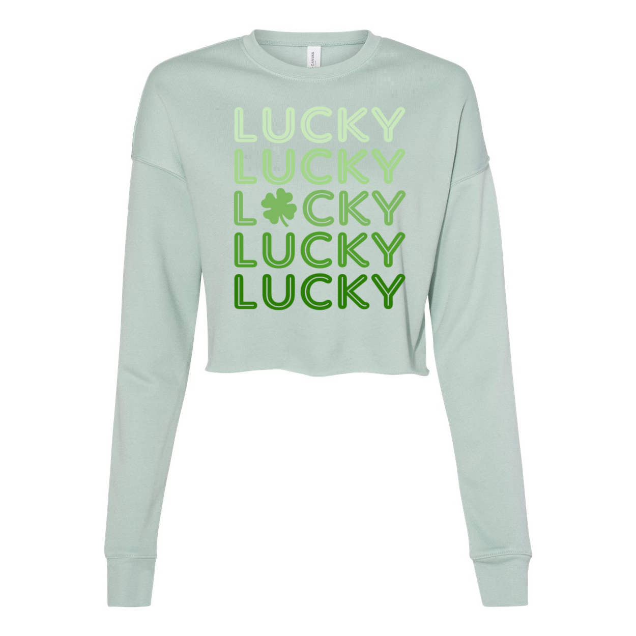 LUCKY - Women's Cropped Crew Fleece