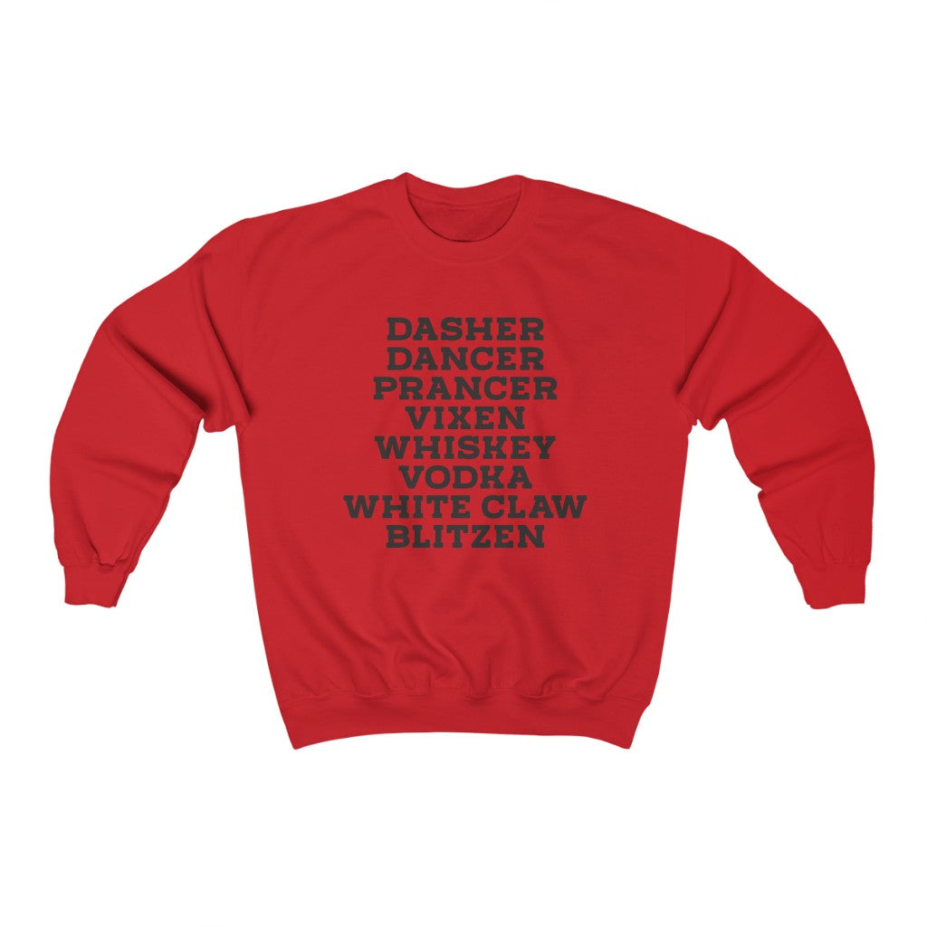 Dasher Dancer..White Claw - Unisex Heavy Blend™ Crewneck Sweatshirt