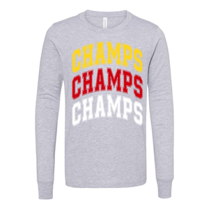 3 Time Champs -  Youth Jersey Long Sleeve Tee