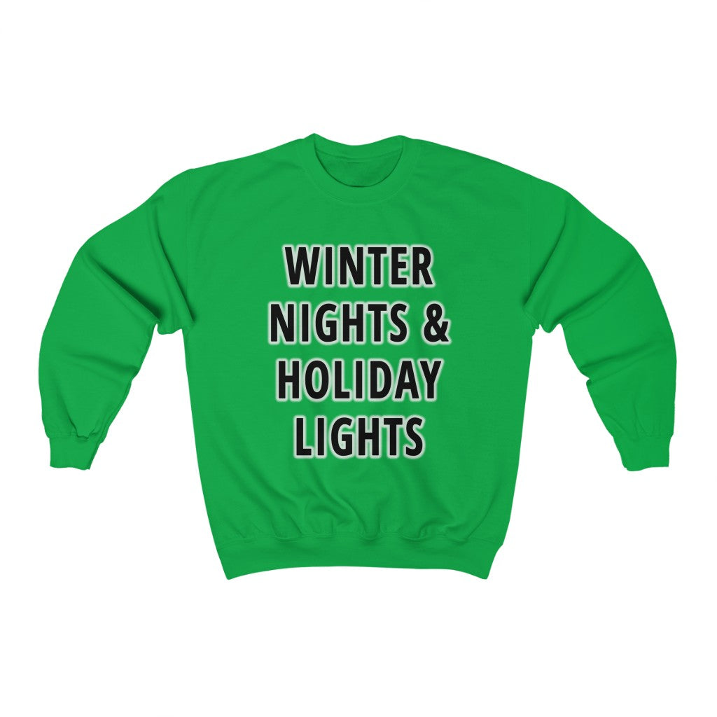 Winter Nights & Holiday Lights - Unisex Heavy Blend™ Crewneck Sweatshirt