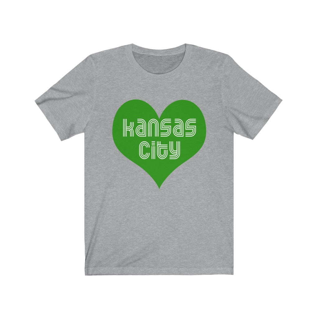 Kansas City Heart Green - Unisex Jersey Short Sleeve Tee