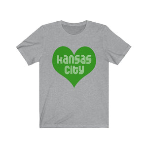 Kansas City Heart Green - Unisex Jersey Short Sleeve Tee