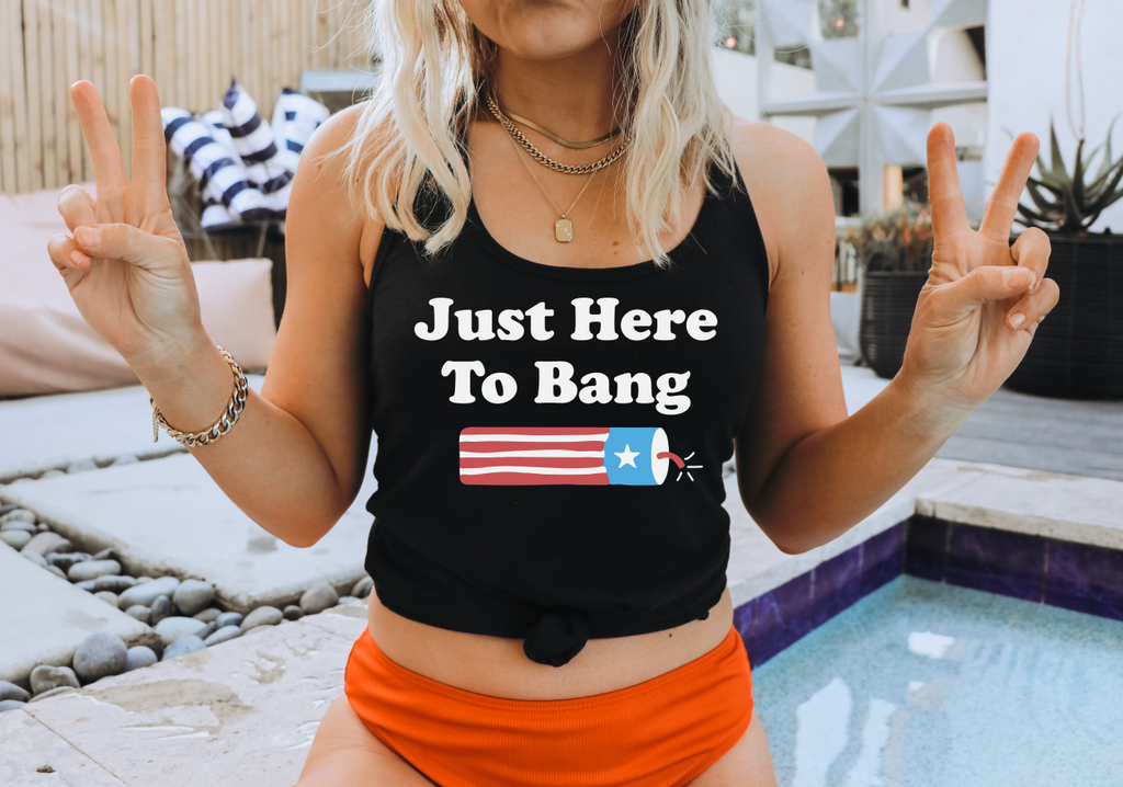 Just Here To Bang - Unisex Jersey Tank