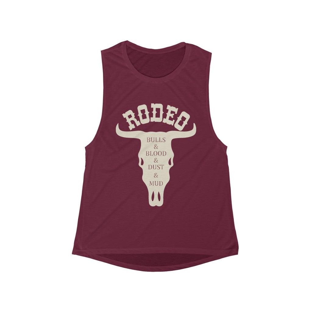 Rodeo - Women's Flowy Scoop Muscle Tank