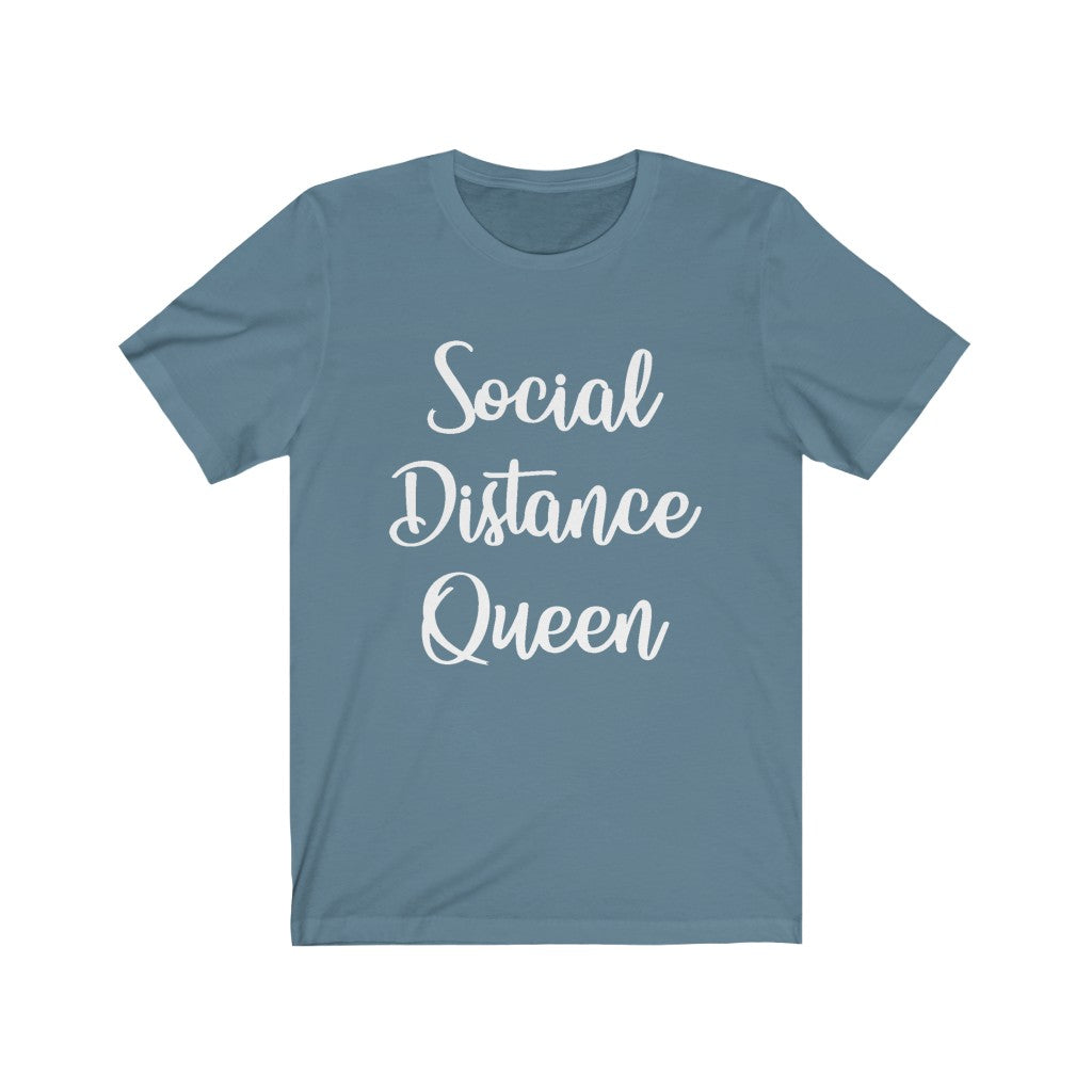 Social Distance Queen-White - Unisex Jersey Short Sleeve Tee