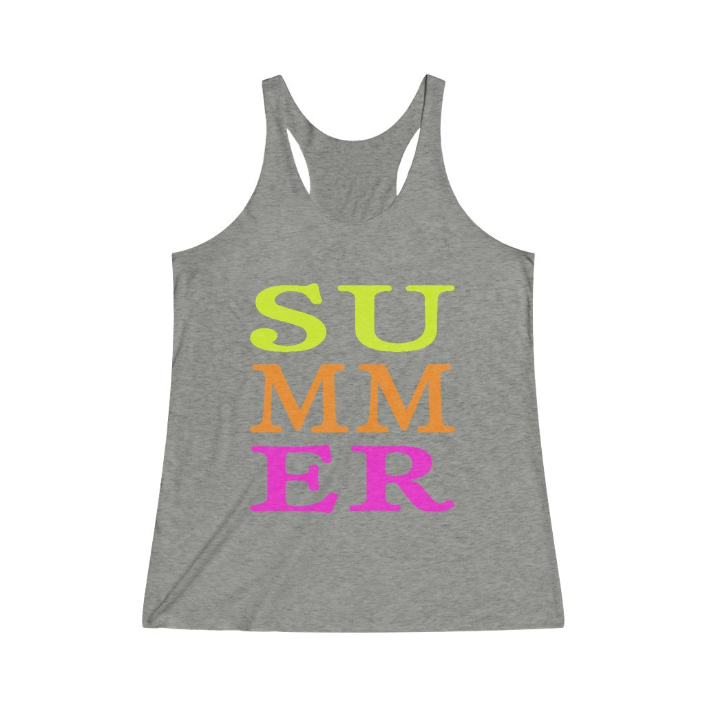 SUMMER - Women's Tri-Blend Racerback Tank