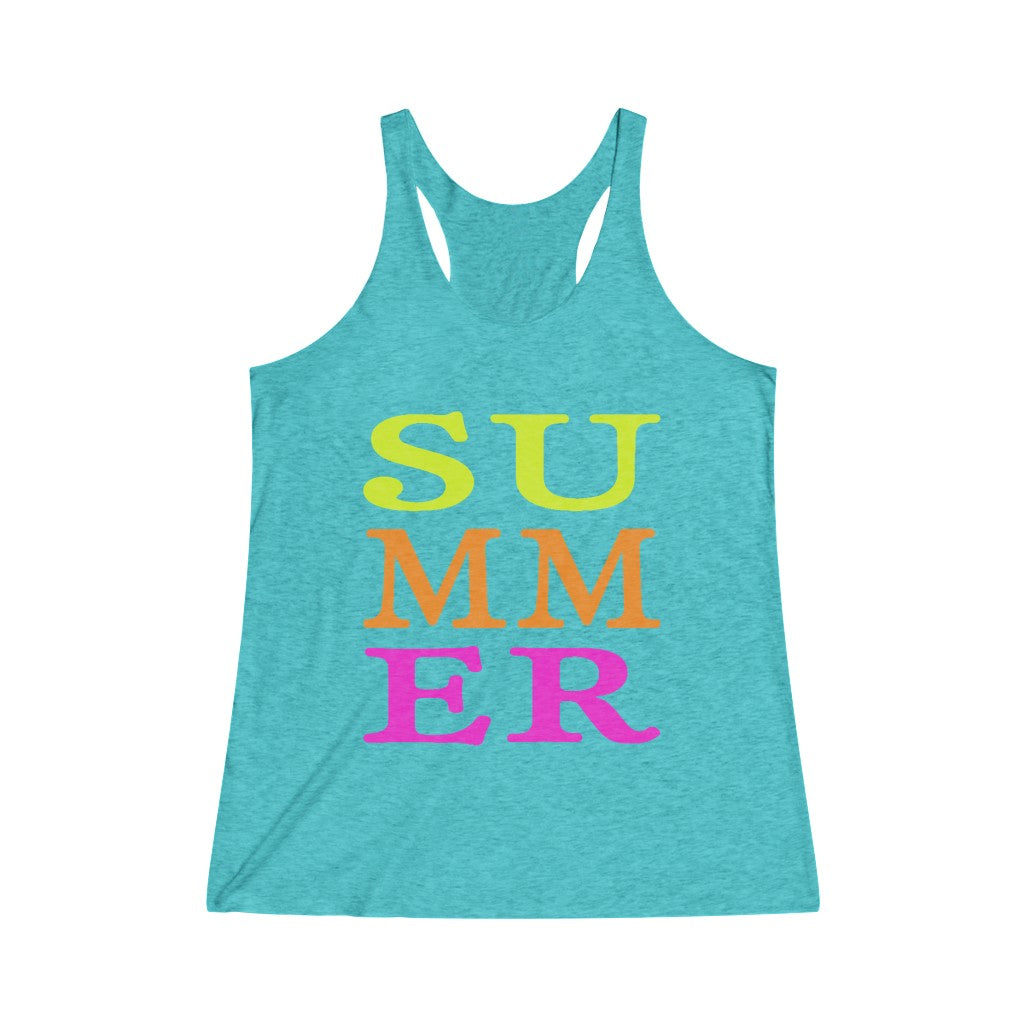 SUMMER - Women's Tri-Blend Racerback Tank