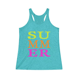 SUMMER - Women's Tri-Blend Racerback Tank