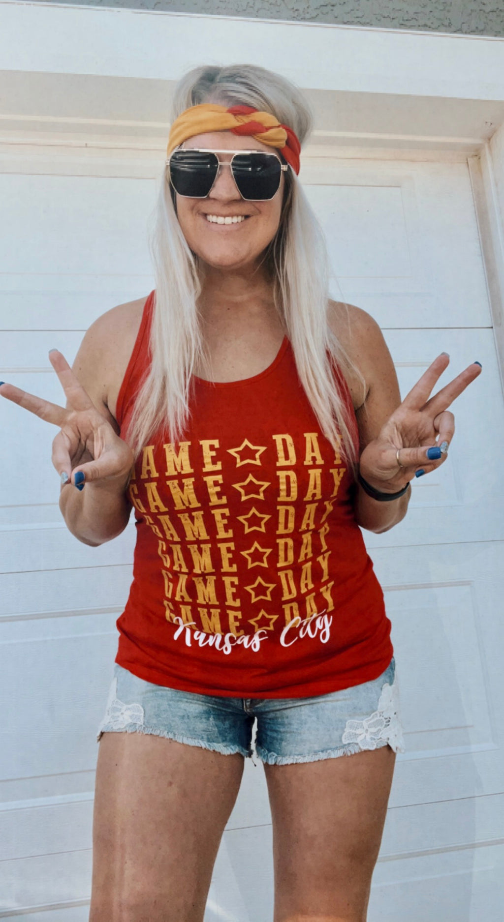 Game Day Kansas City - Women's Ideal Racerback Tank